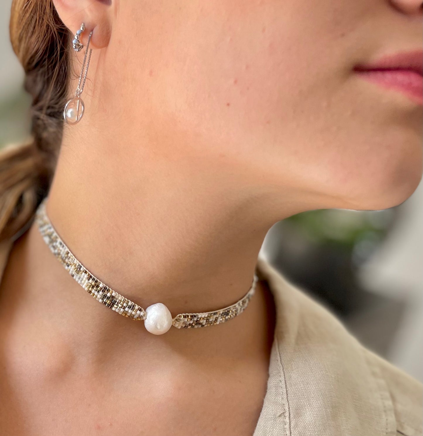 Choker con Perla